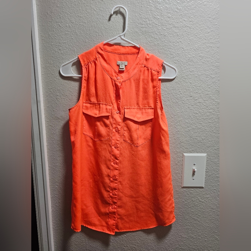 J. CREW Orange Button Up